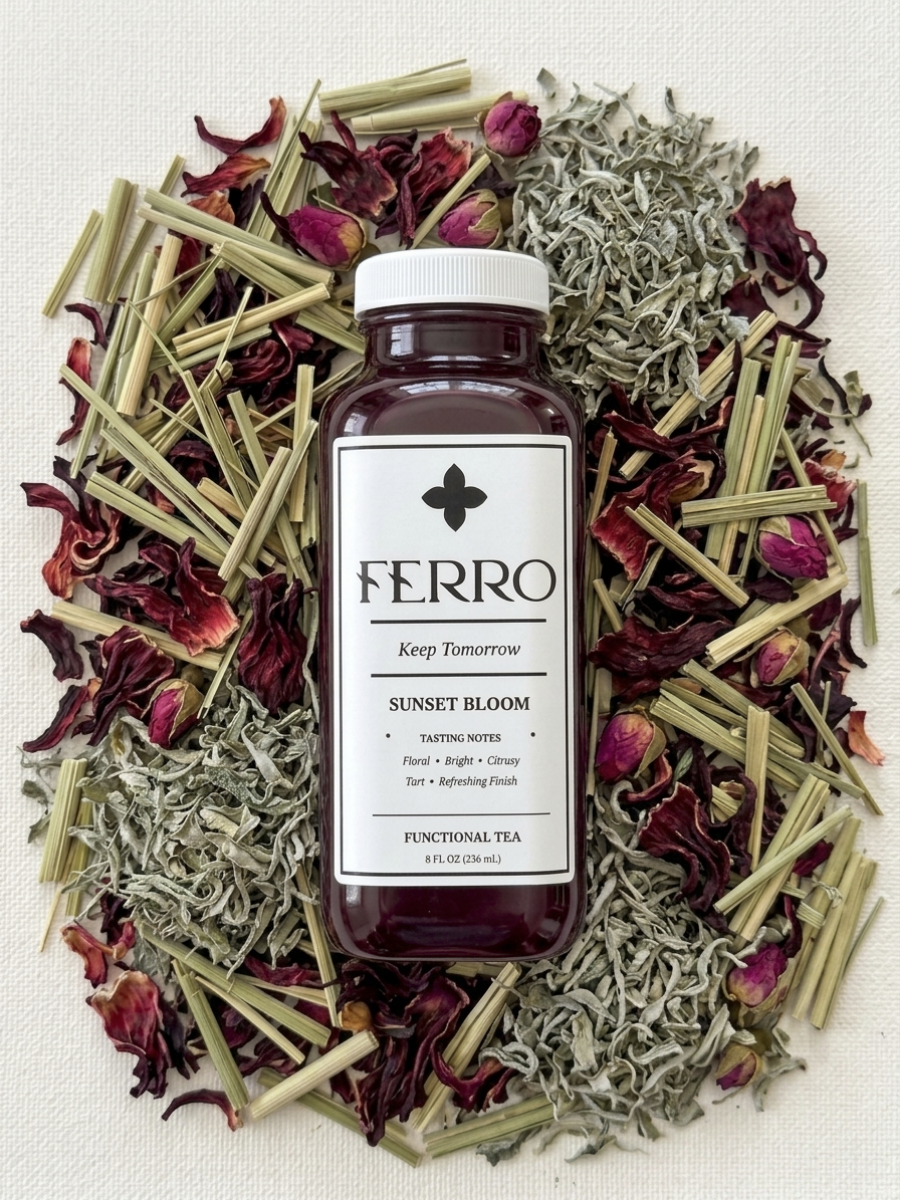 Ferro Tea – Sunset Bloom (8oz Glass)